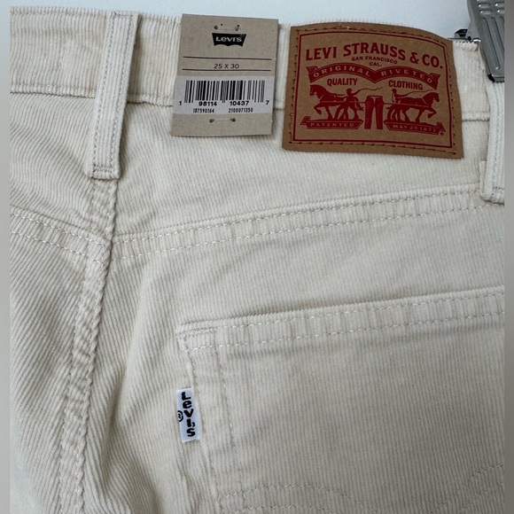LEVIS 726 High-Rise Corduroy Pants - Cream - Size 25- NWT - Picture 5 of 8
